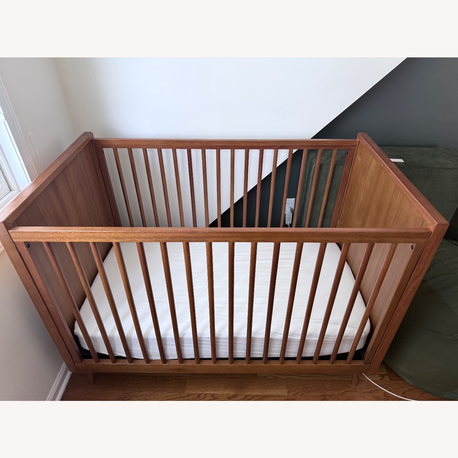 West Elm Mid-Century Convertible Crib – Acorn - image-1