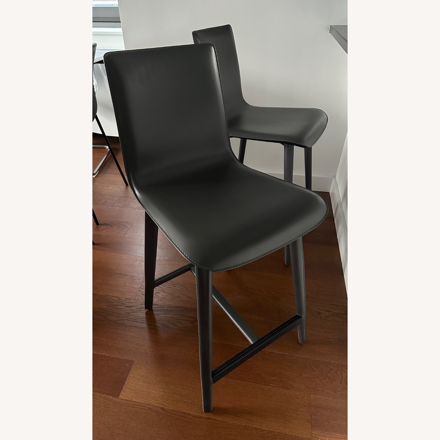 Hirsch Leather Counter Stools - image-1