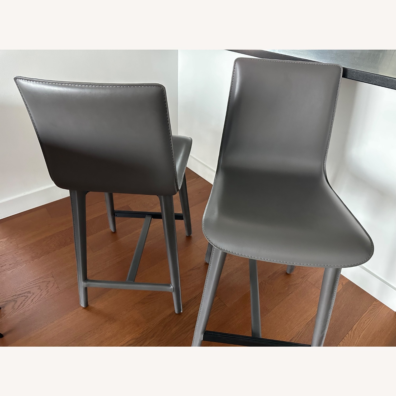 Hirsch Leather Counter Stools - image-2