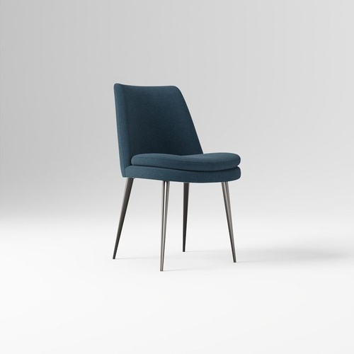 Used Finley Low-Back Dining Chair Blue Velvet Set of 4 for sale on AptDeco