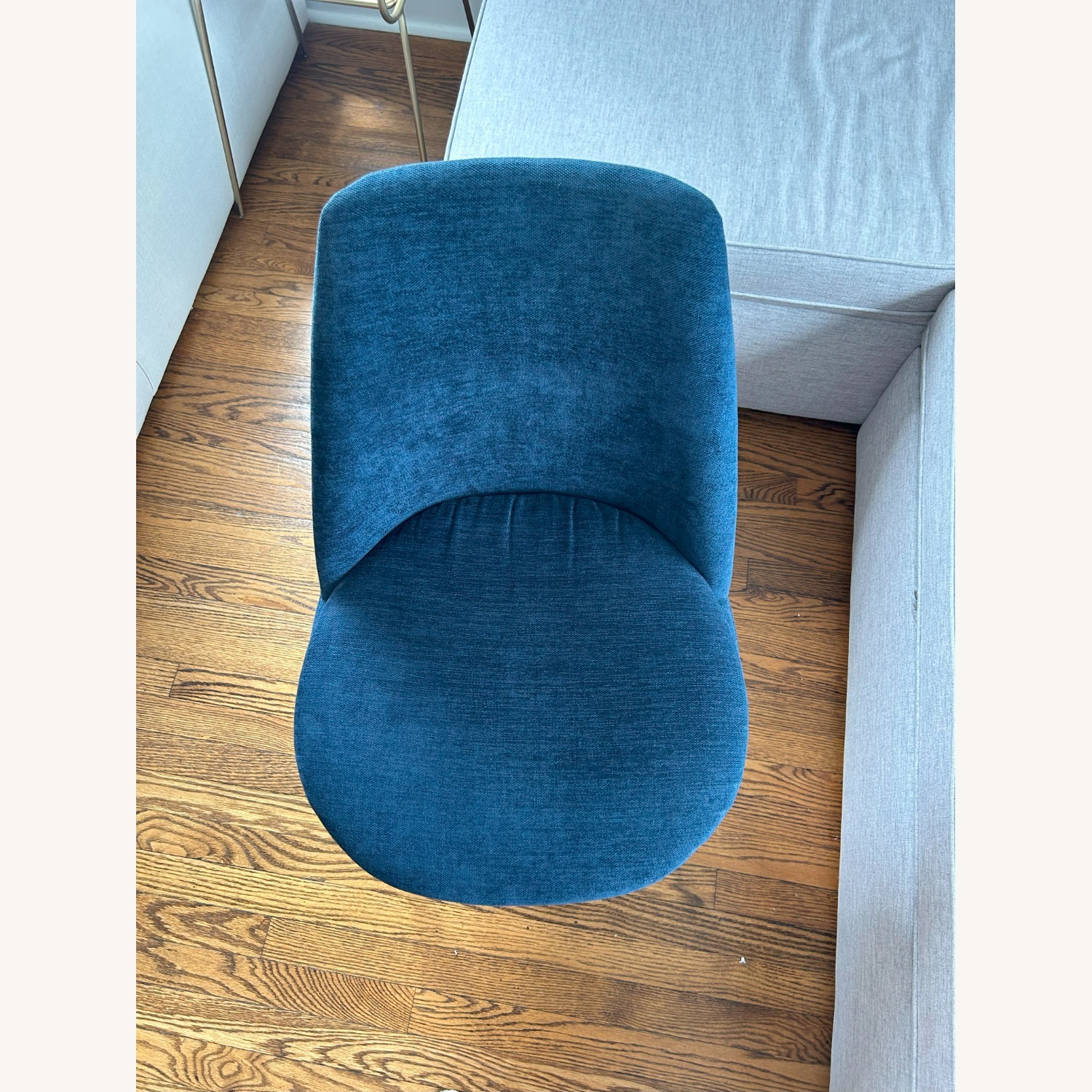 Finley Low-Back Dining Chair Blue Velvet Set of 4 - image-4