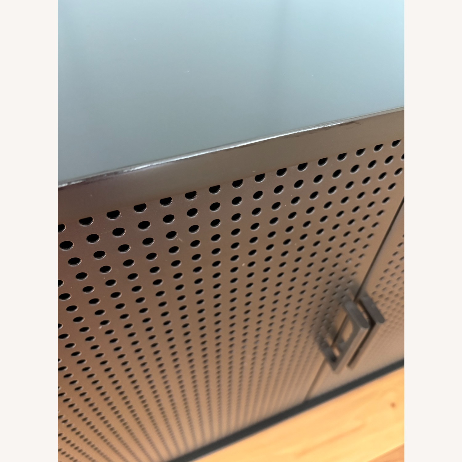 West Elm Perforated Black Media Console - image-3