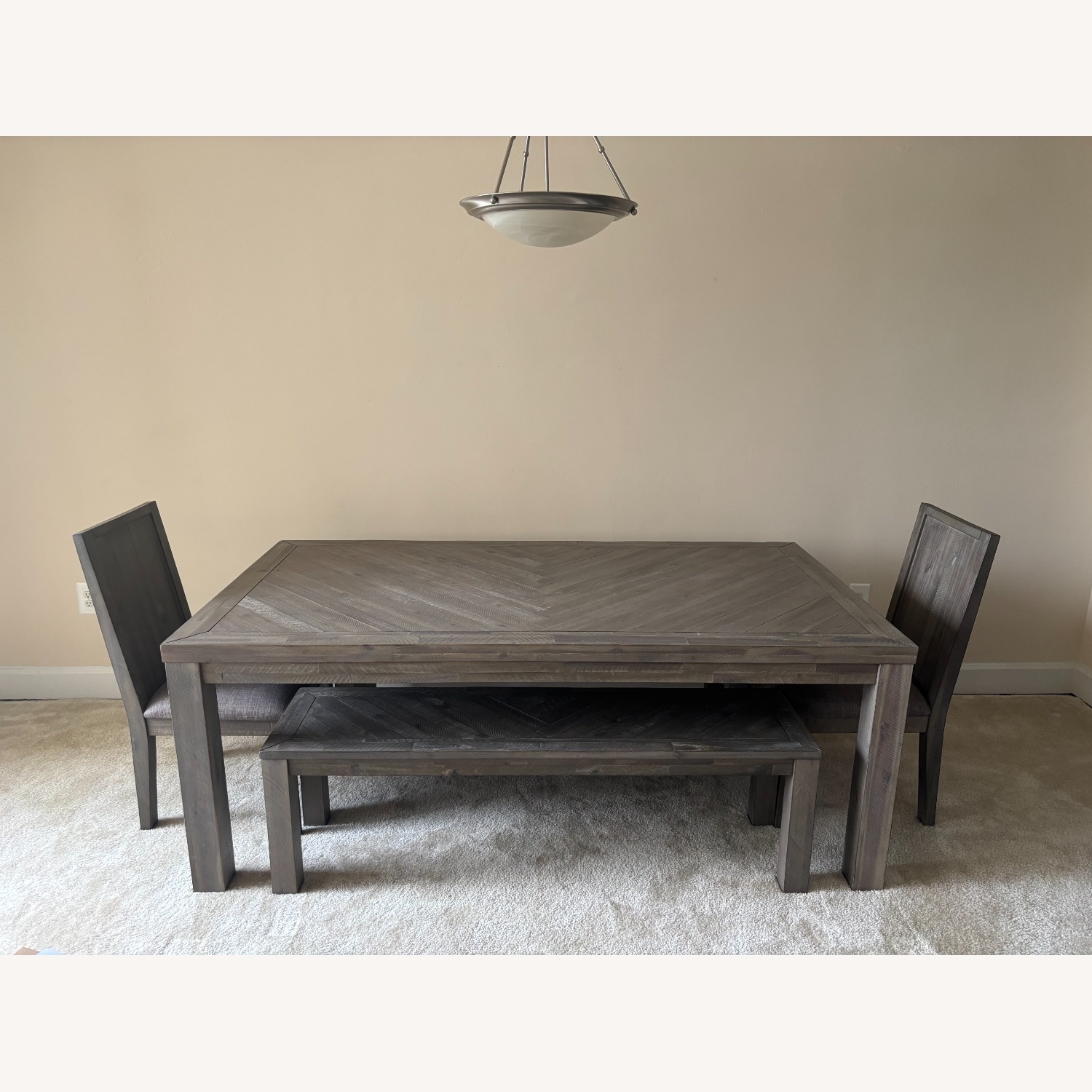 Acacia Wood Full Dinner Table Set - image-1