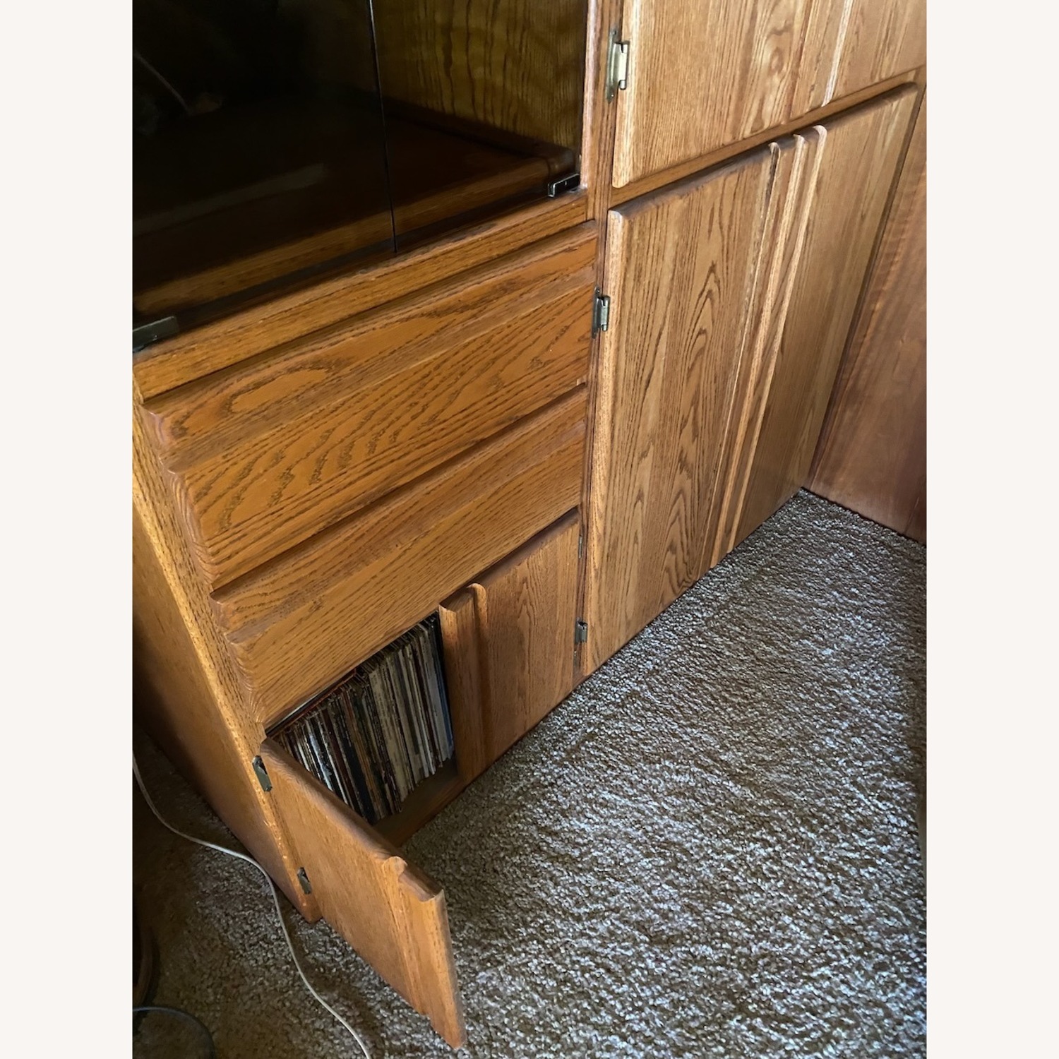 Custom Built Oak Media Cabinet - image-7