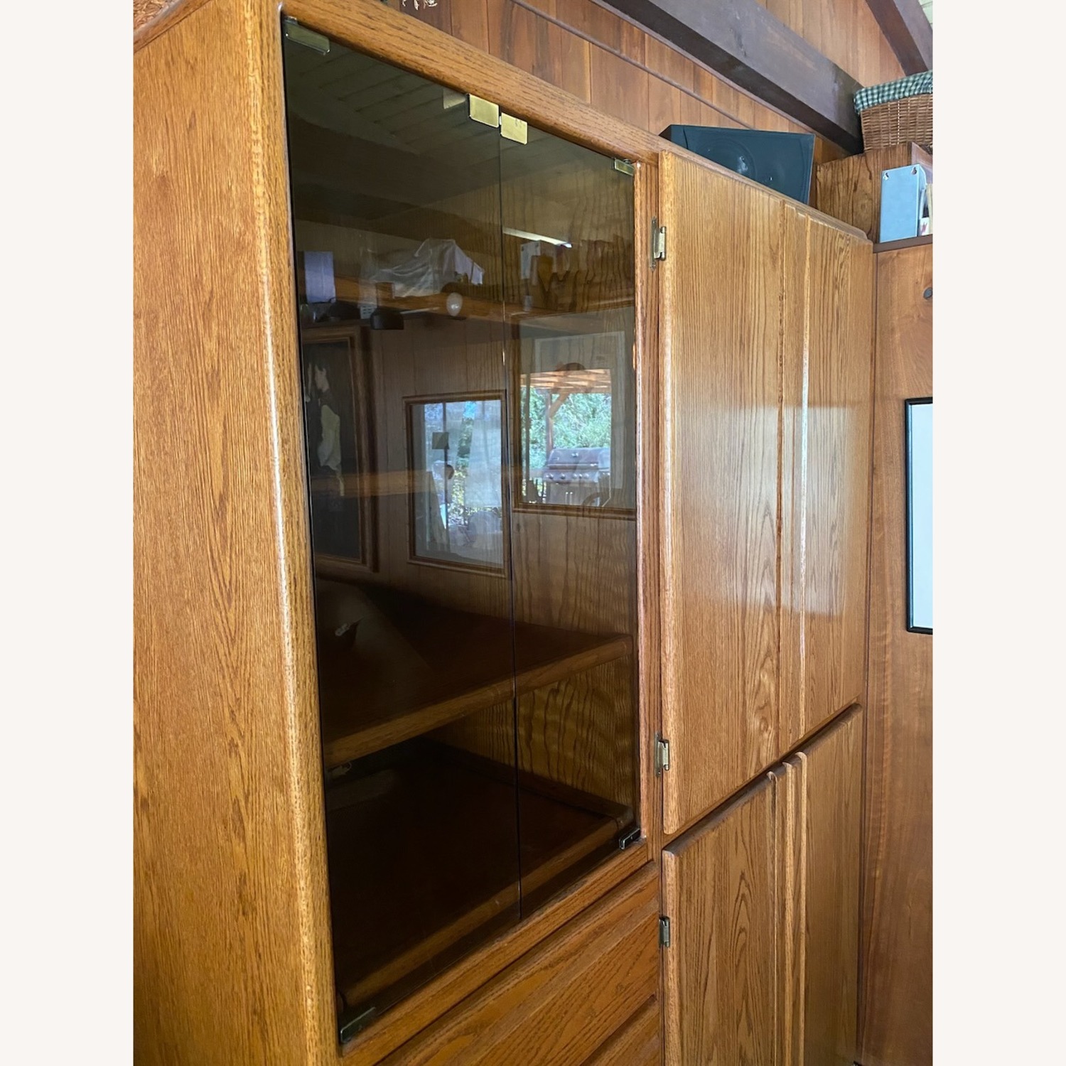 Custom Built Oak Media Cabinet - image-9