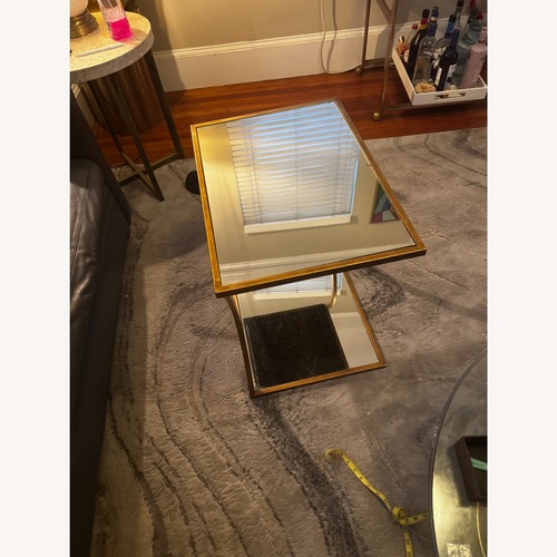 Used Modern Mirrored Metallic Side Table for sale on AptDeco