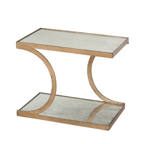 Used Modern Mirrored Metallic Side Table for sale on AptDeco