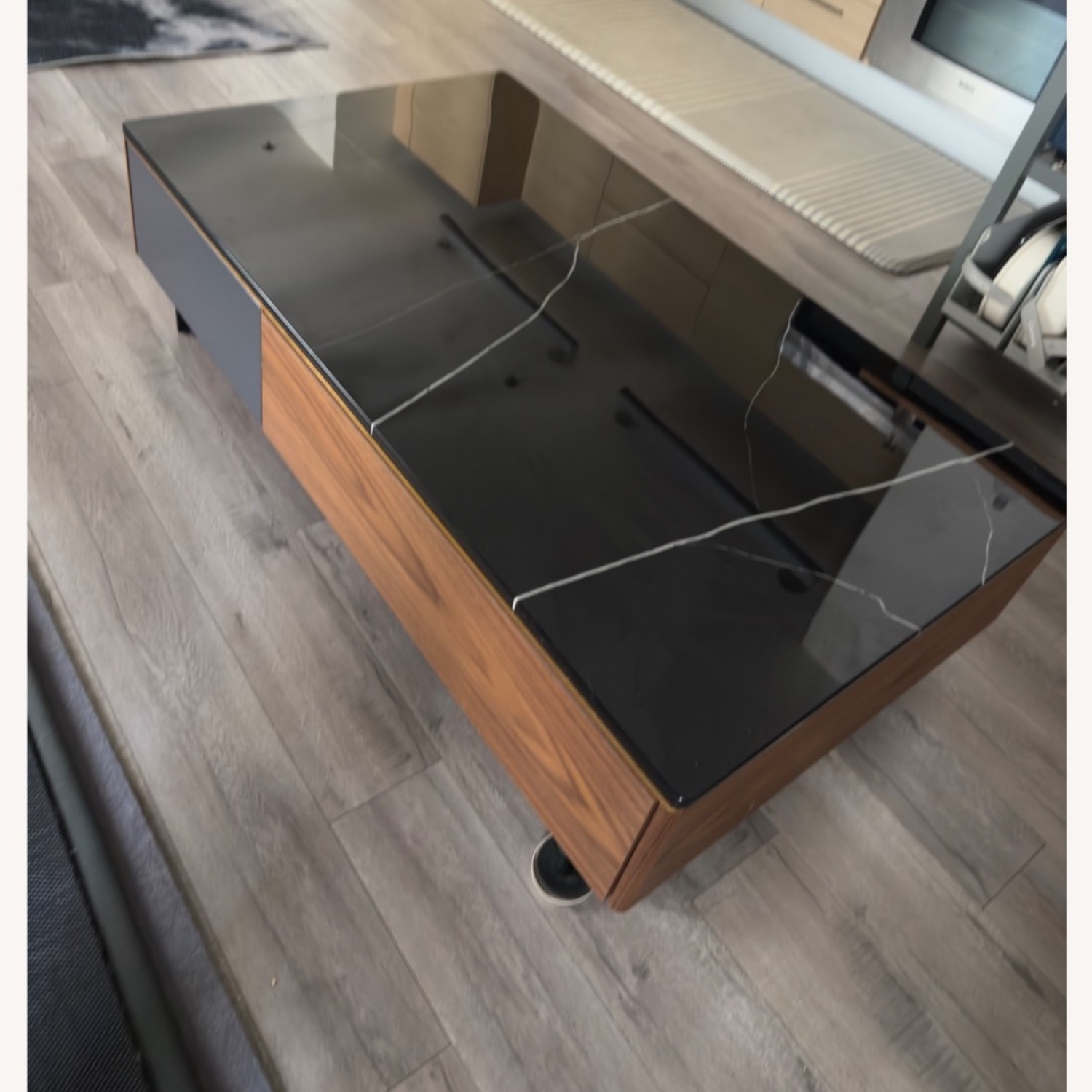 Rove Concepts Augustus Black Marble Walnut Coffee Table - image-2