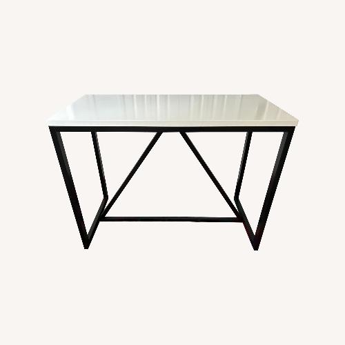 Used Wayfair Kate & Laurel Counter Height White/Black Table for sale on AptDeco
