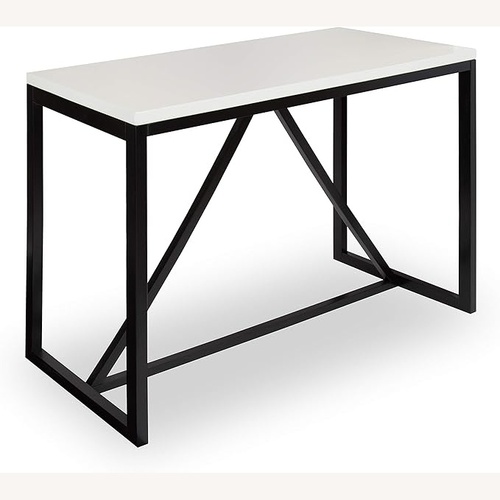 Used Wayfair Kate & Laurel Counter Height White/Black Table for sale on AptDeco