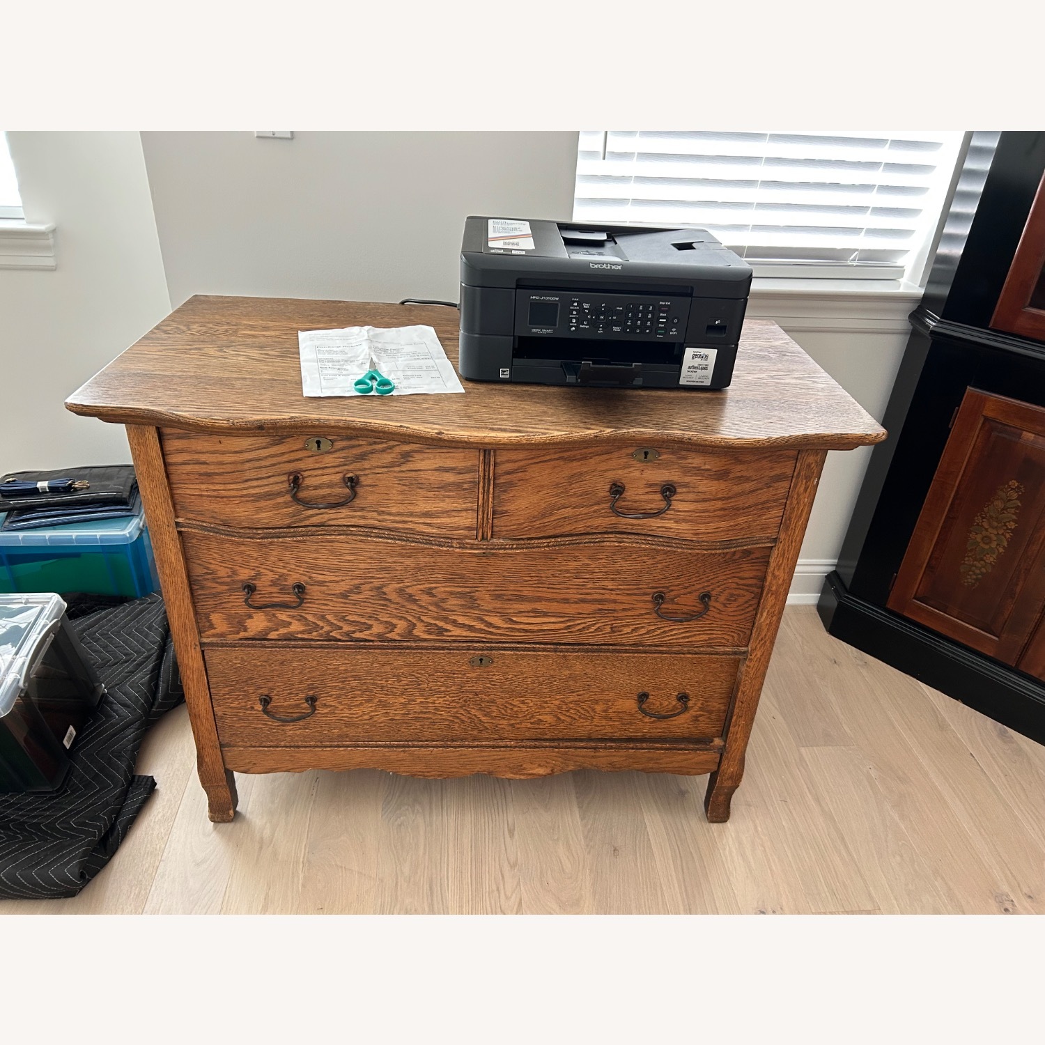Antique Dresser W Mirror - image-1