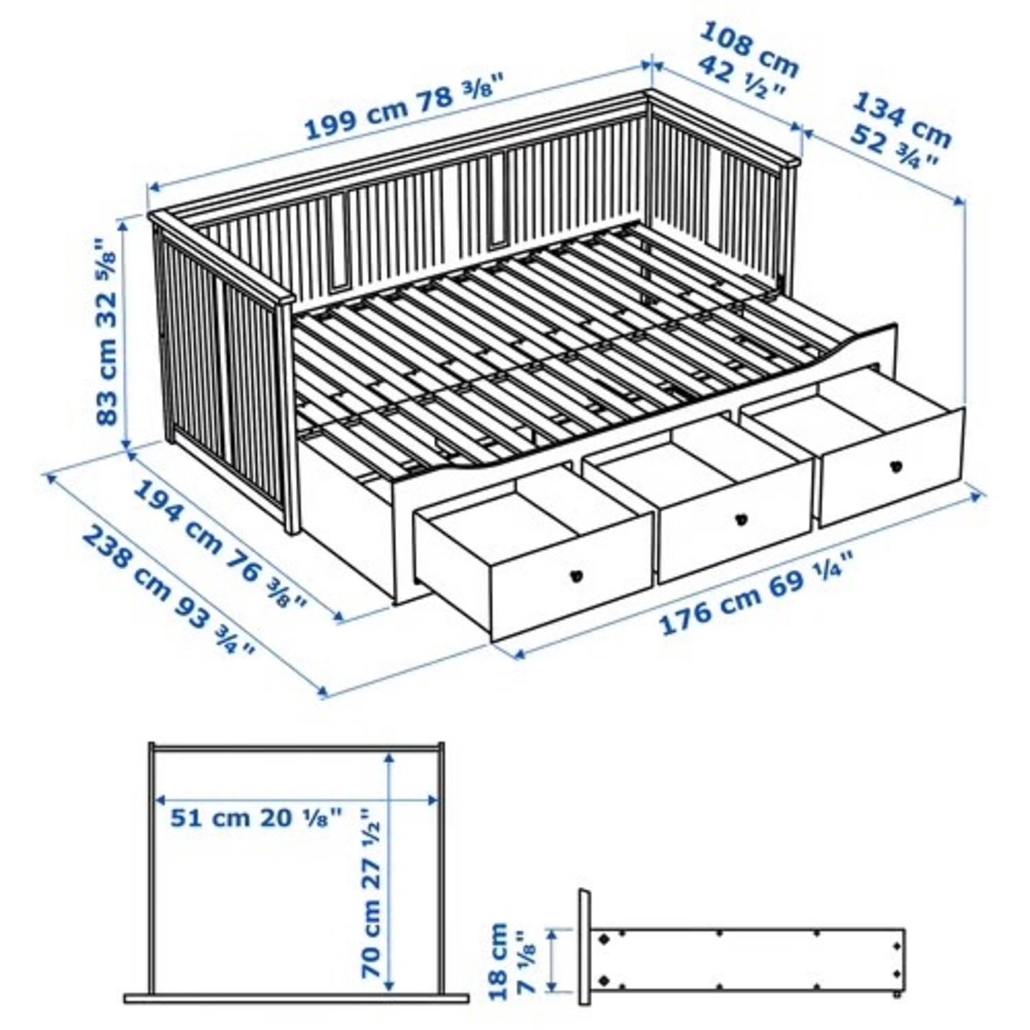 IKEA Hemnes Daybed Futon - AptDeco