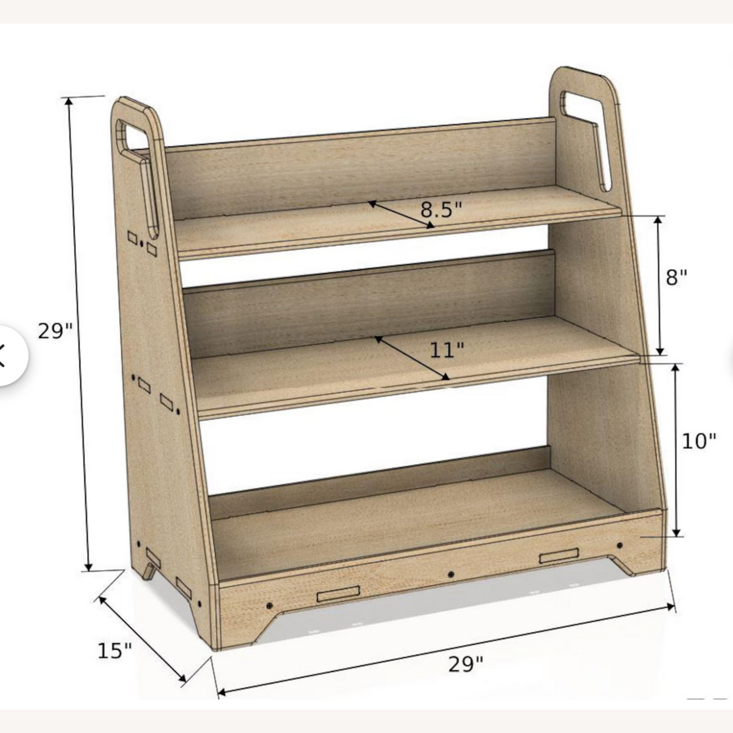 Montessori Wooden Toy Shelf - image-3