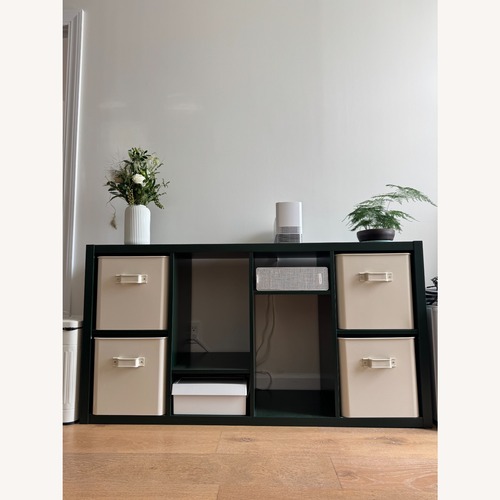 Used IKEA Kallax Shelf Unit With 4 Storage Boxes for sale on AptDeco