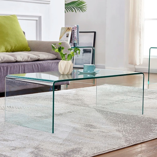 Used Corydon Thick Glass Coffee Table  for sale on AptDeco
