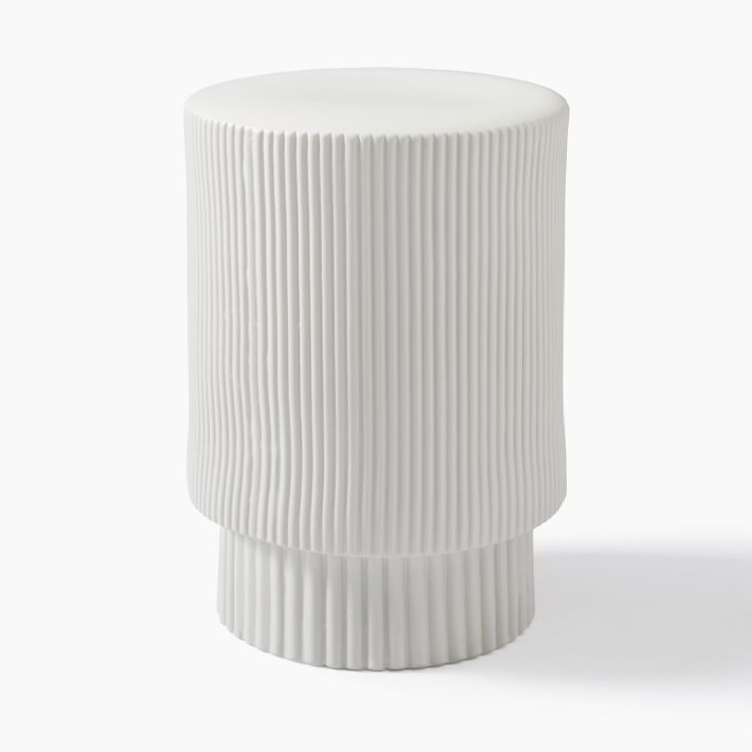 West Elm Fluted Ceramic Side Table - image-4