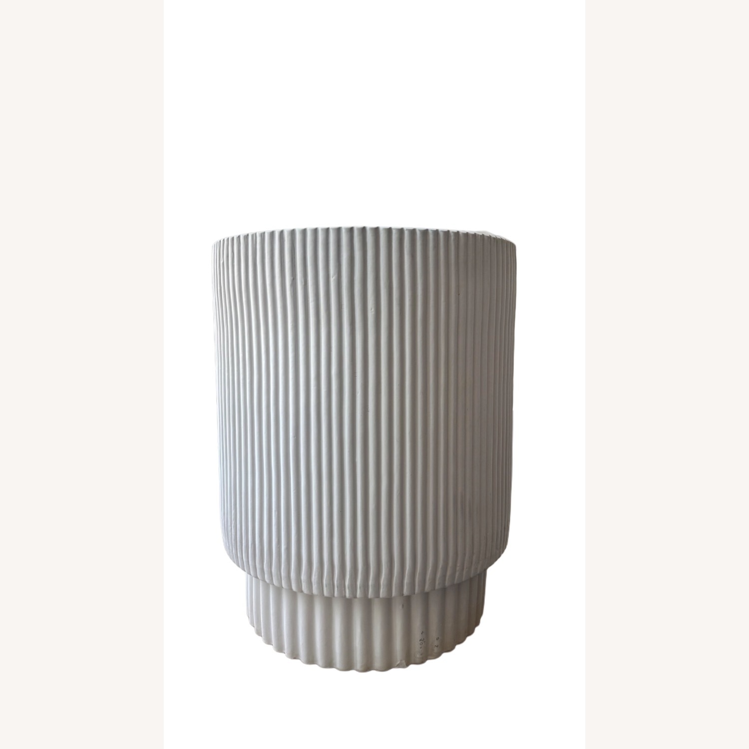 West Elm Fluted Ceramic Side Table - image-1