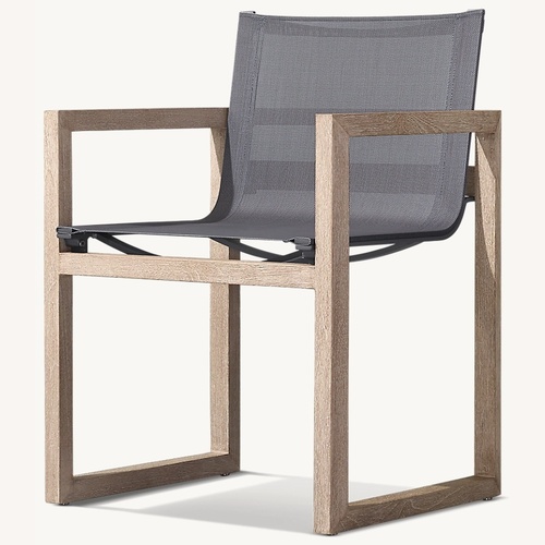 Used RH Outdoor Paloma Chairs x5 Aluminum Dining Table for sale on AptDeco