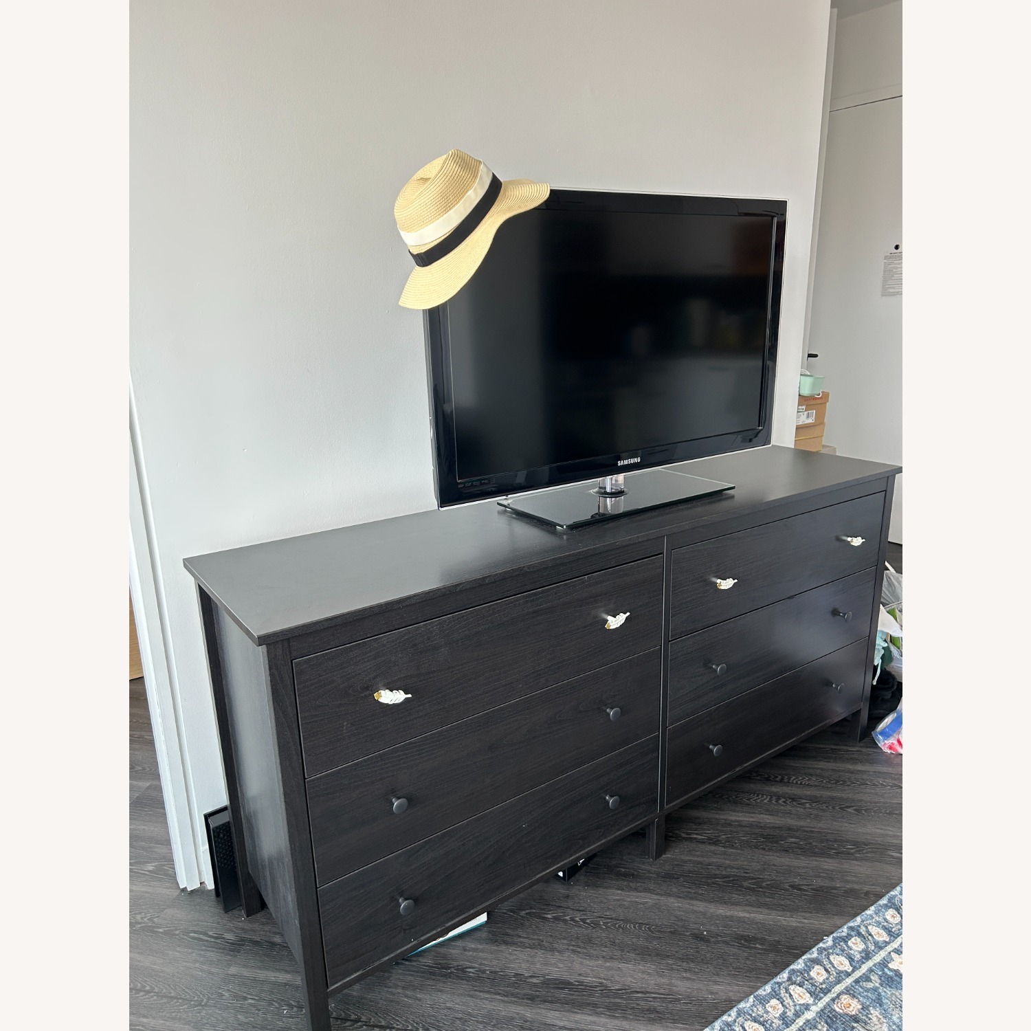 IKEA Black Six Drawer Dresser - image-2