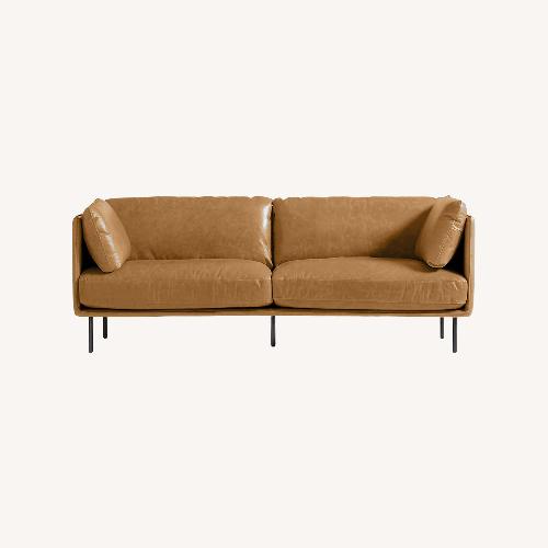 Used Crate & Barrel Wells Leather Sofa for sale on AptDeco