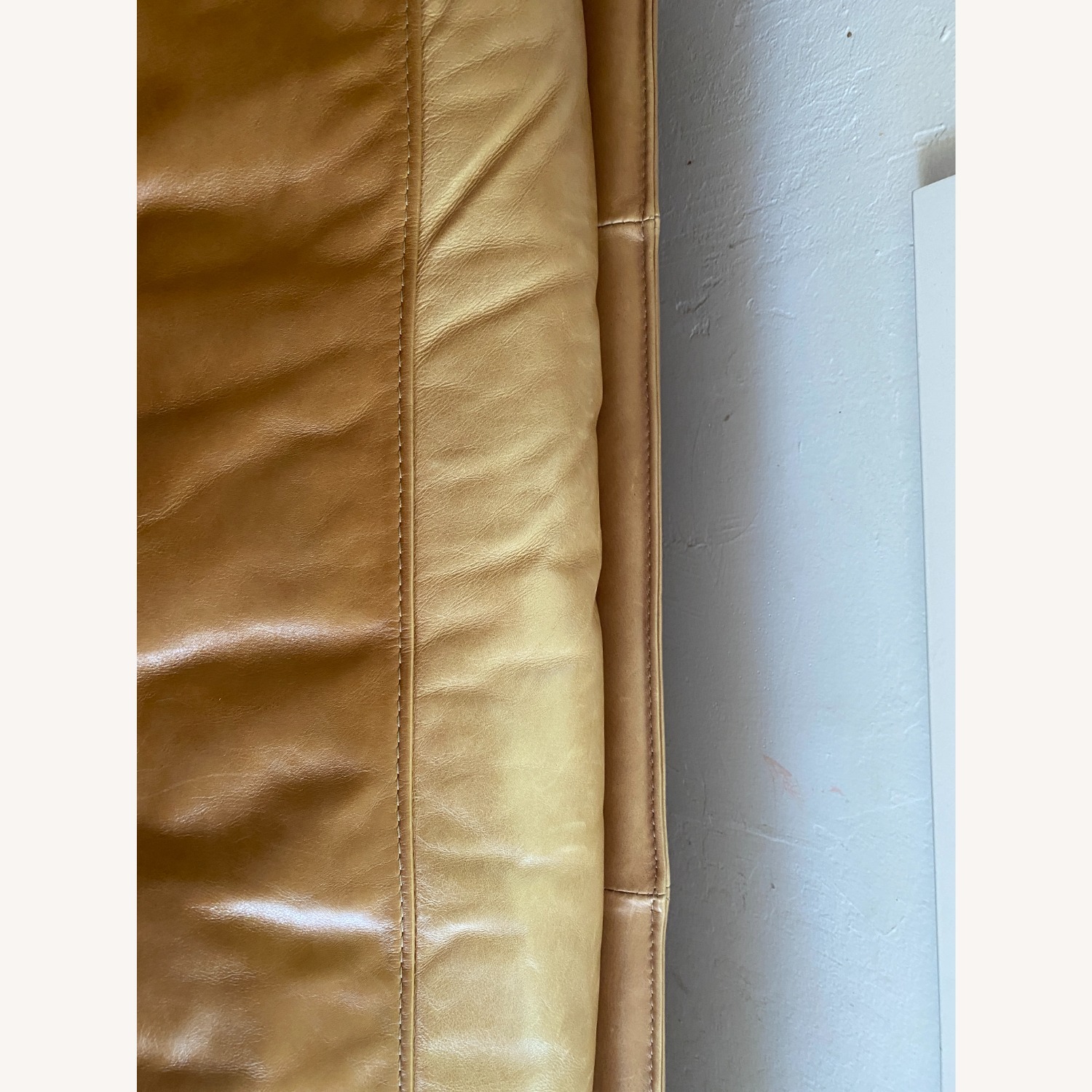 Crate & Barrel Wells Leather Sofa - image-3