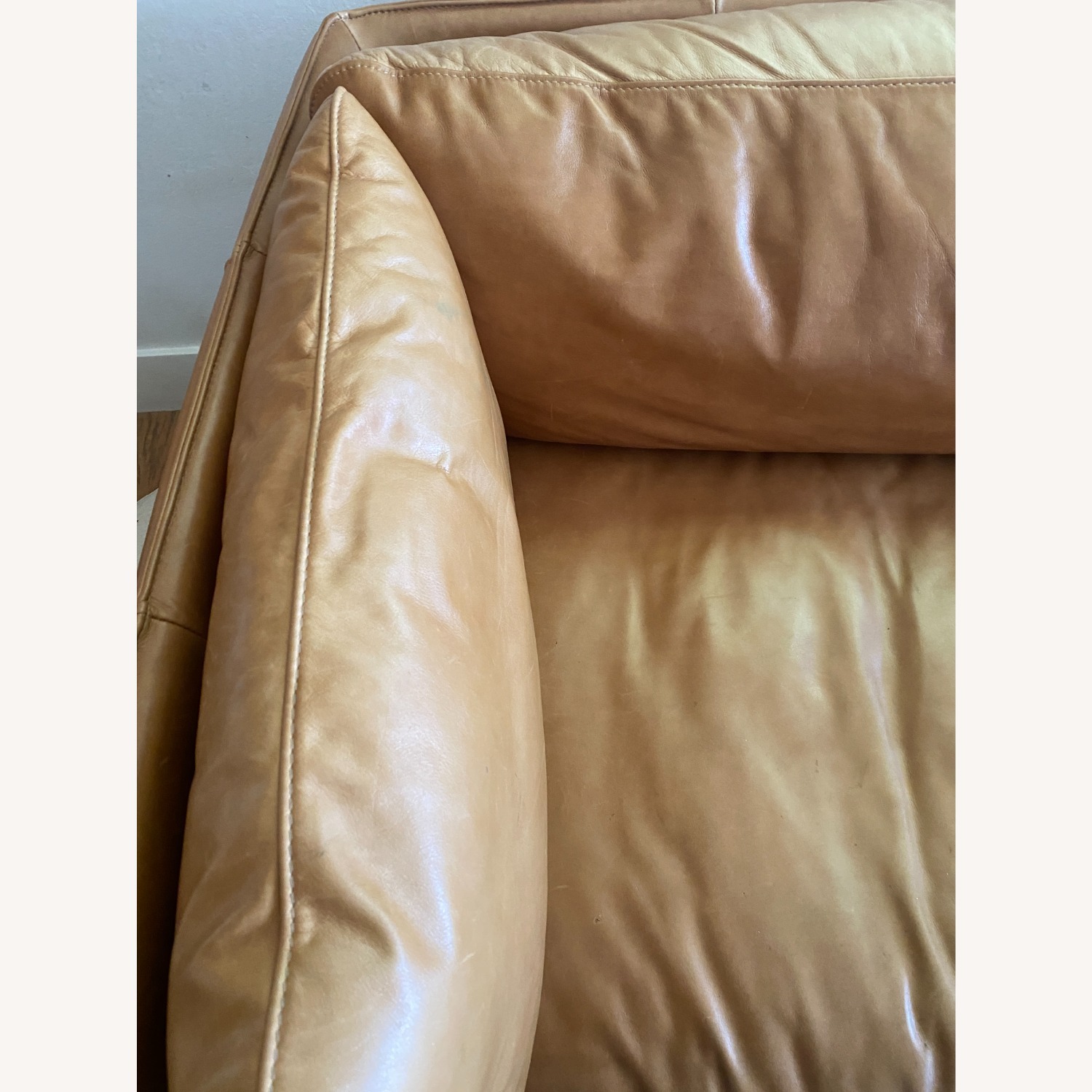 Crate & Barrel Wells Leather Sofa - image-2