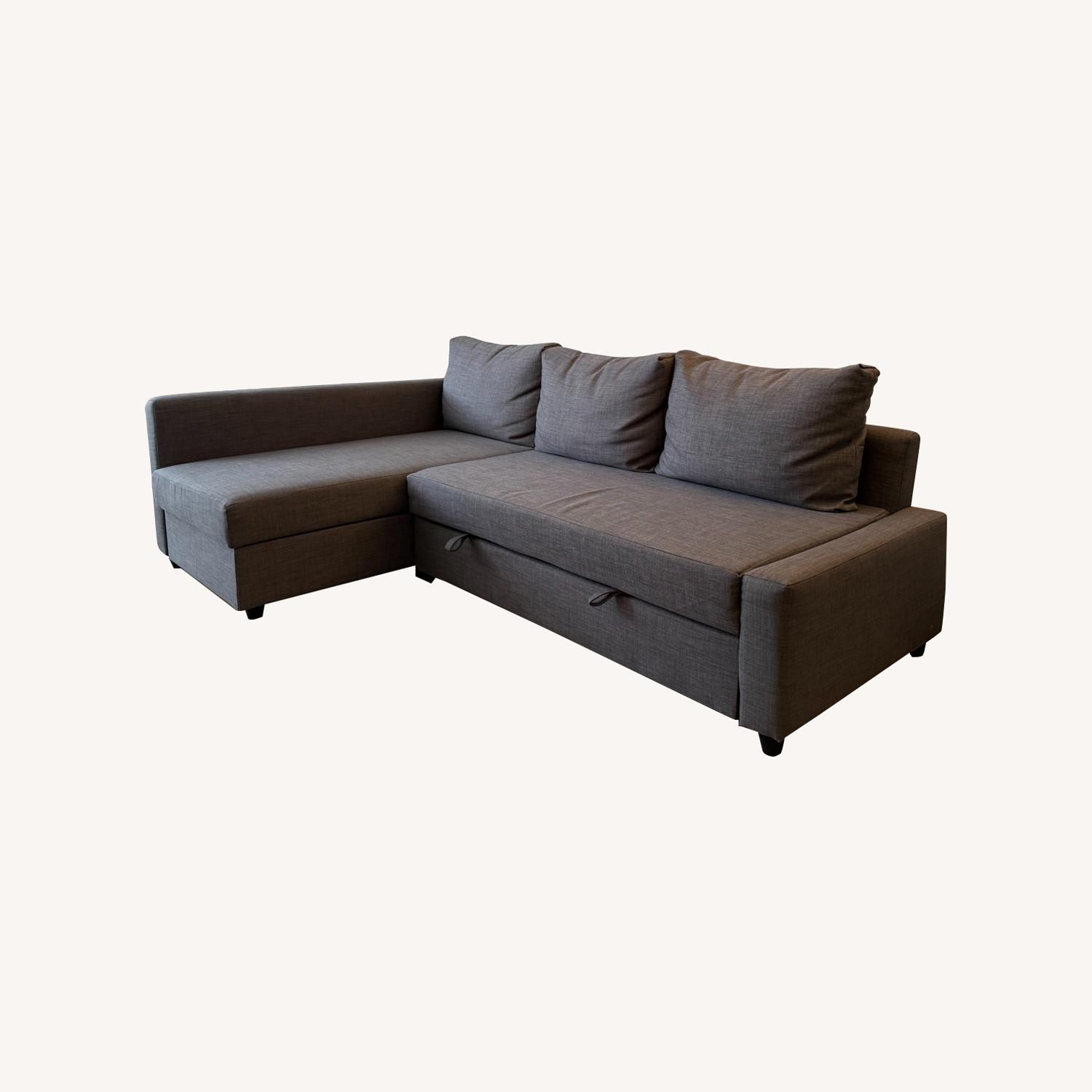 IKEA FRIHETEN Sleeper Sectional 3 Seat w Storage - image-0