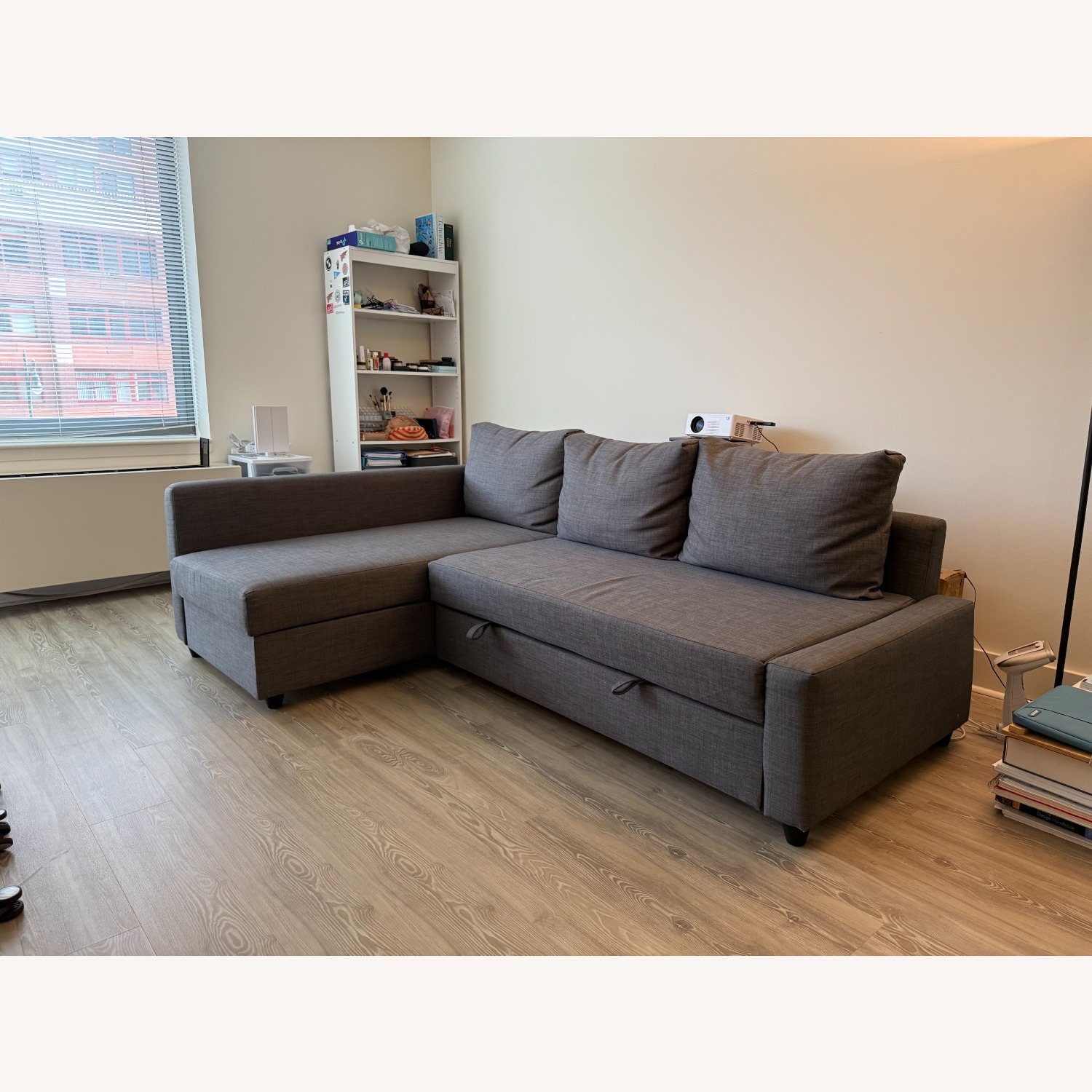 IKEA FRIHETEN Sleeper Sectional 3 Seat w Storage - image-1