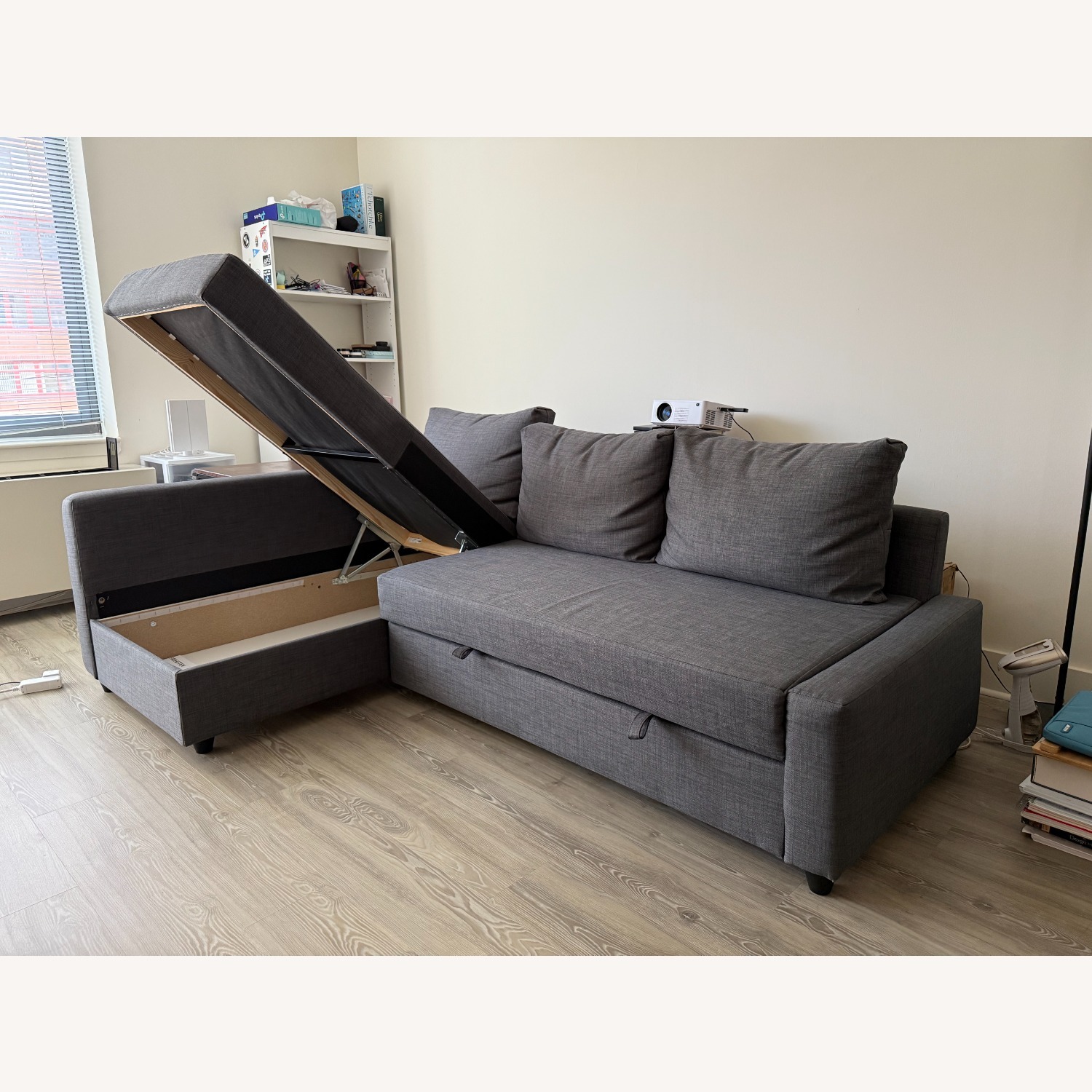 IKEA FRIHETEN Sleeper Sectional 3 Seat w Storage - image-3