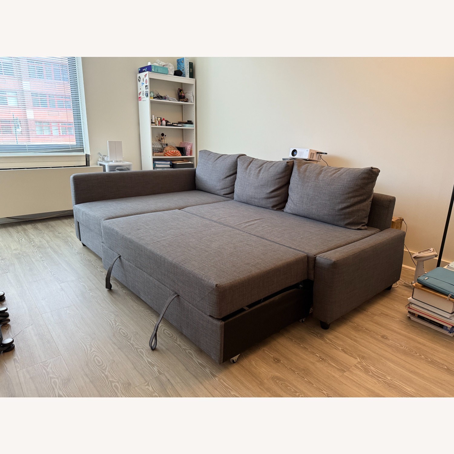 IKEA FRIHETEN Sleeper Sectional 3 Seat w Storage - image-2