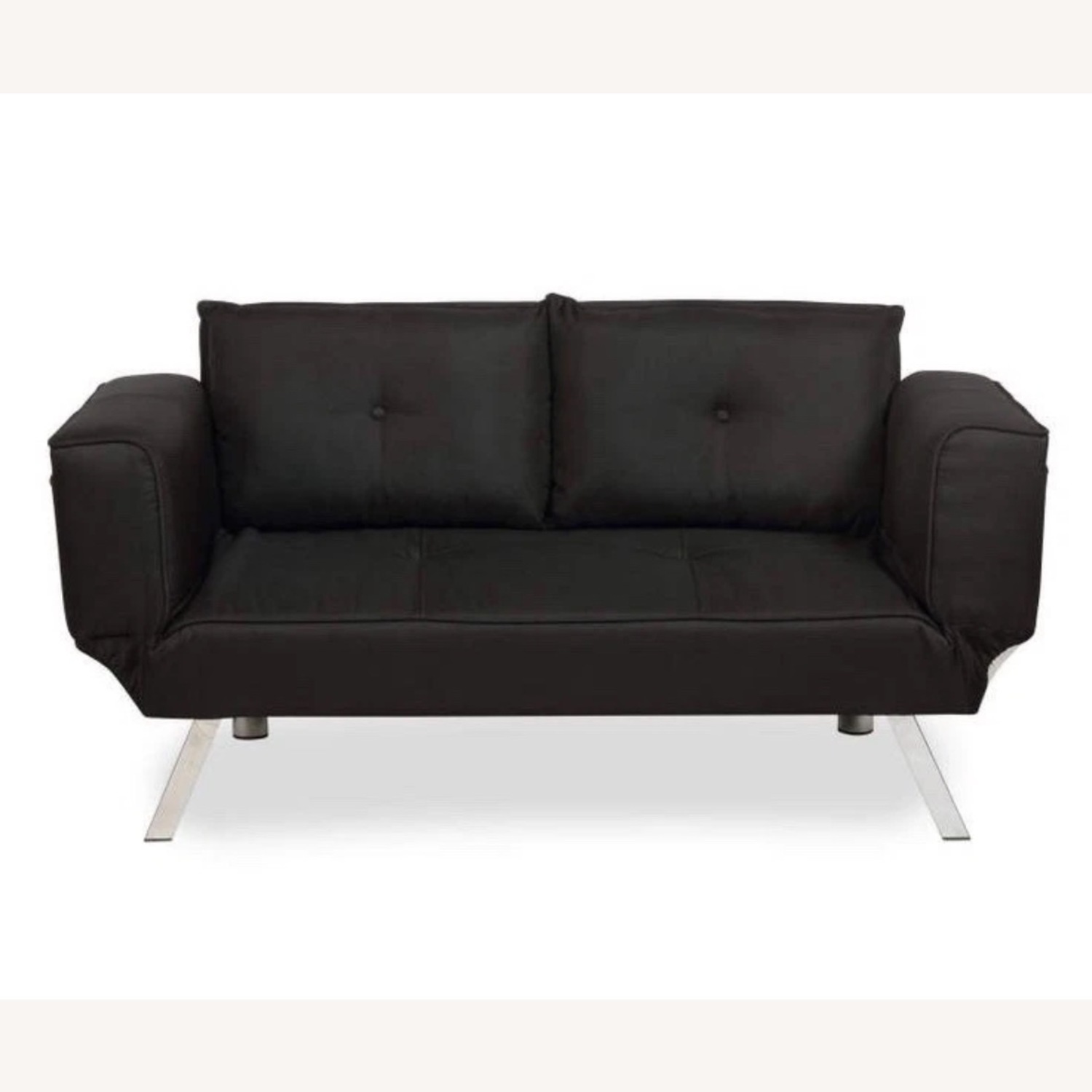 Serta Morgan Black Convertible Sofa - image-1