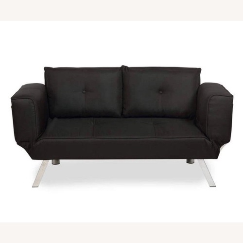 Used Serta Morgan Black Convertible Sofa for sale on AptDeco