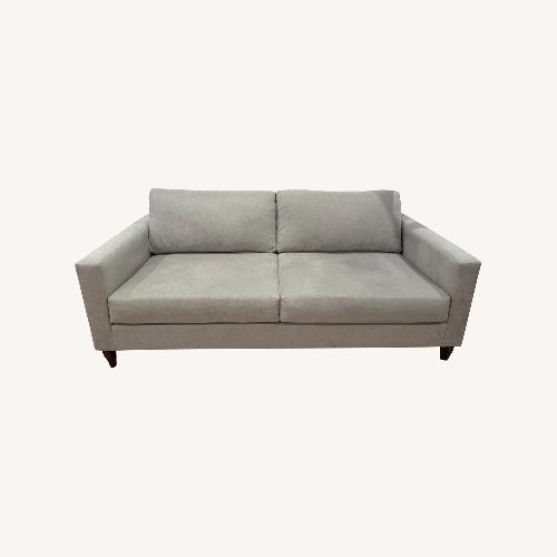 Used Custom Deep Seated Light Gray Sofa for sale on AptDeco