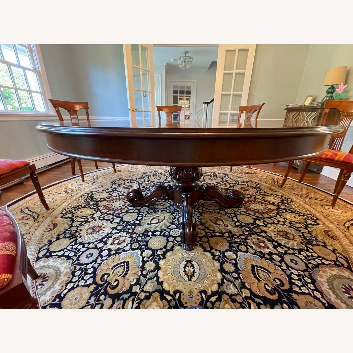 Round Mahoghany Formal Dining Table - image-9