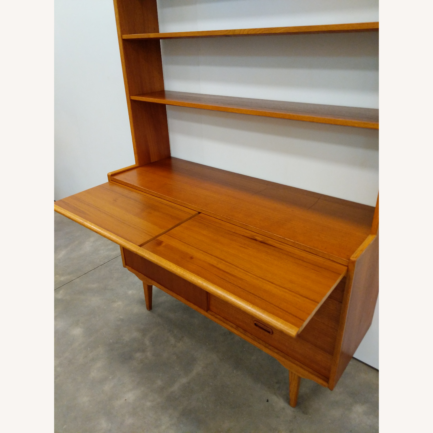 Vintage Danish Modern Teak Sideboard / Desk - image-5
