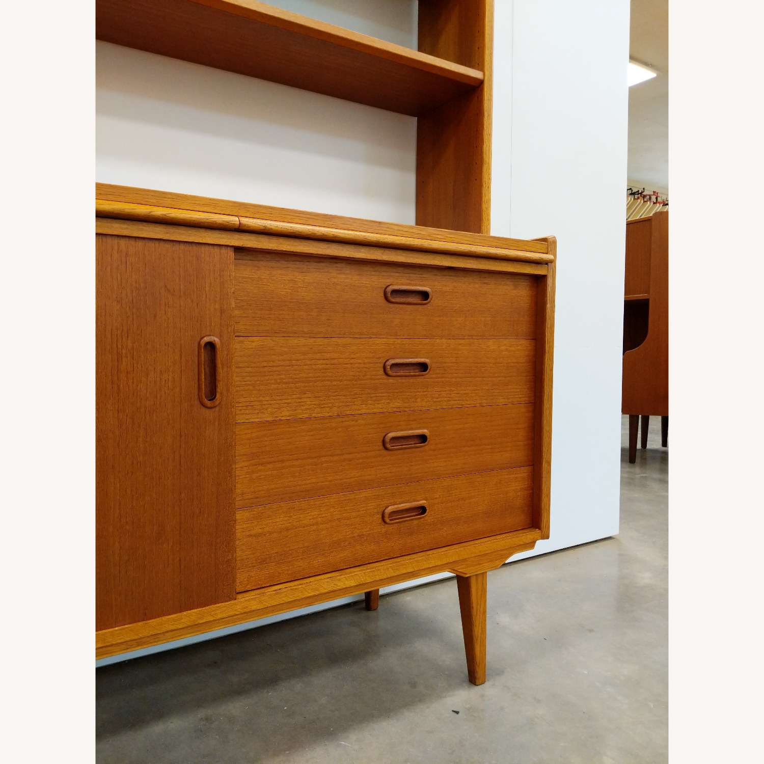 Vintage Danish Modern Teak Sideboard / Desk - image-10