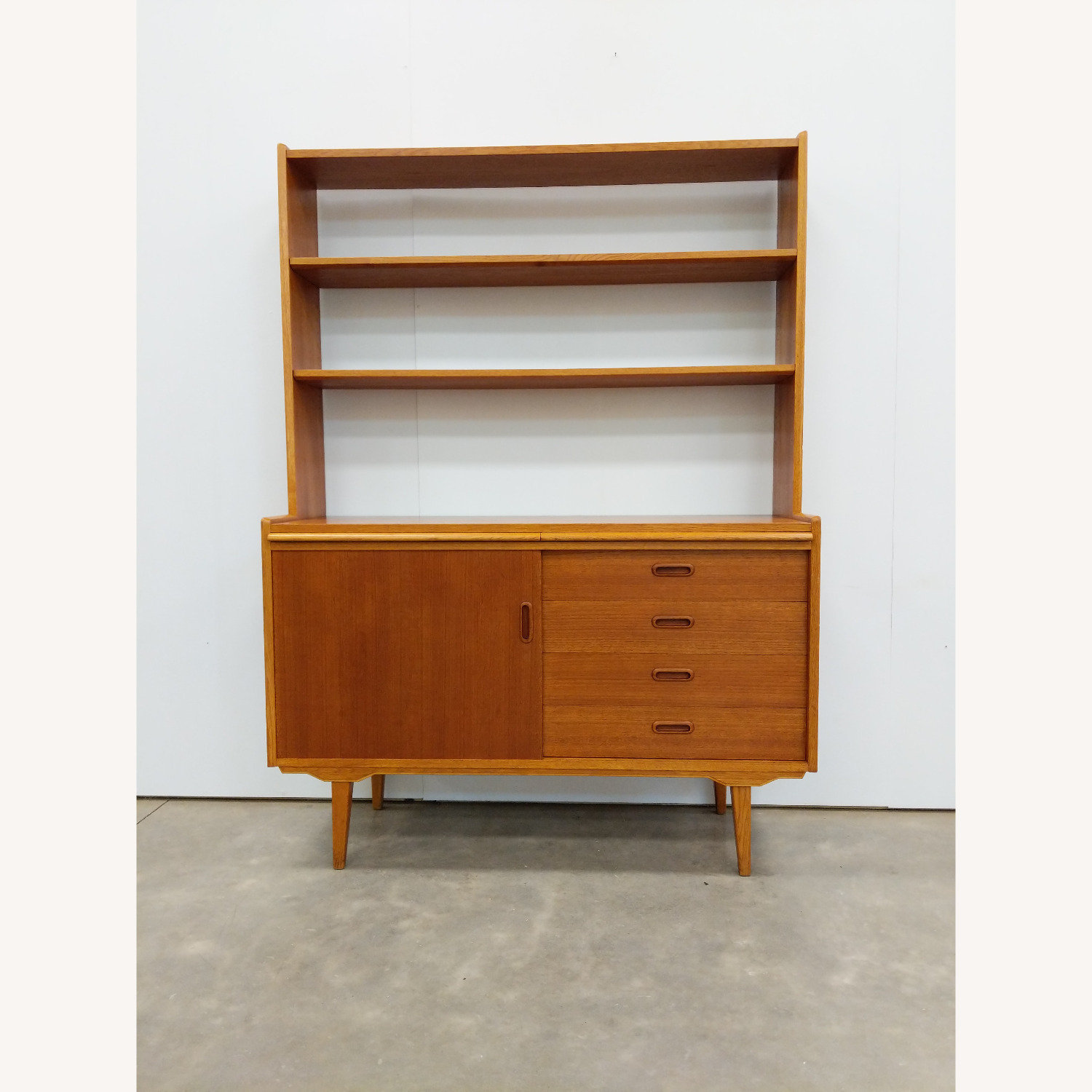 Vintage Danish Modern Teak Sideboard / Desk - image-1