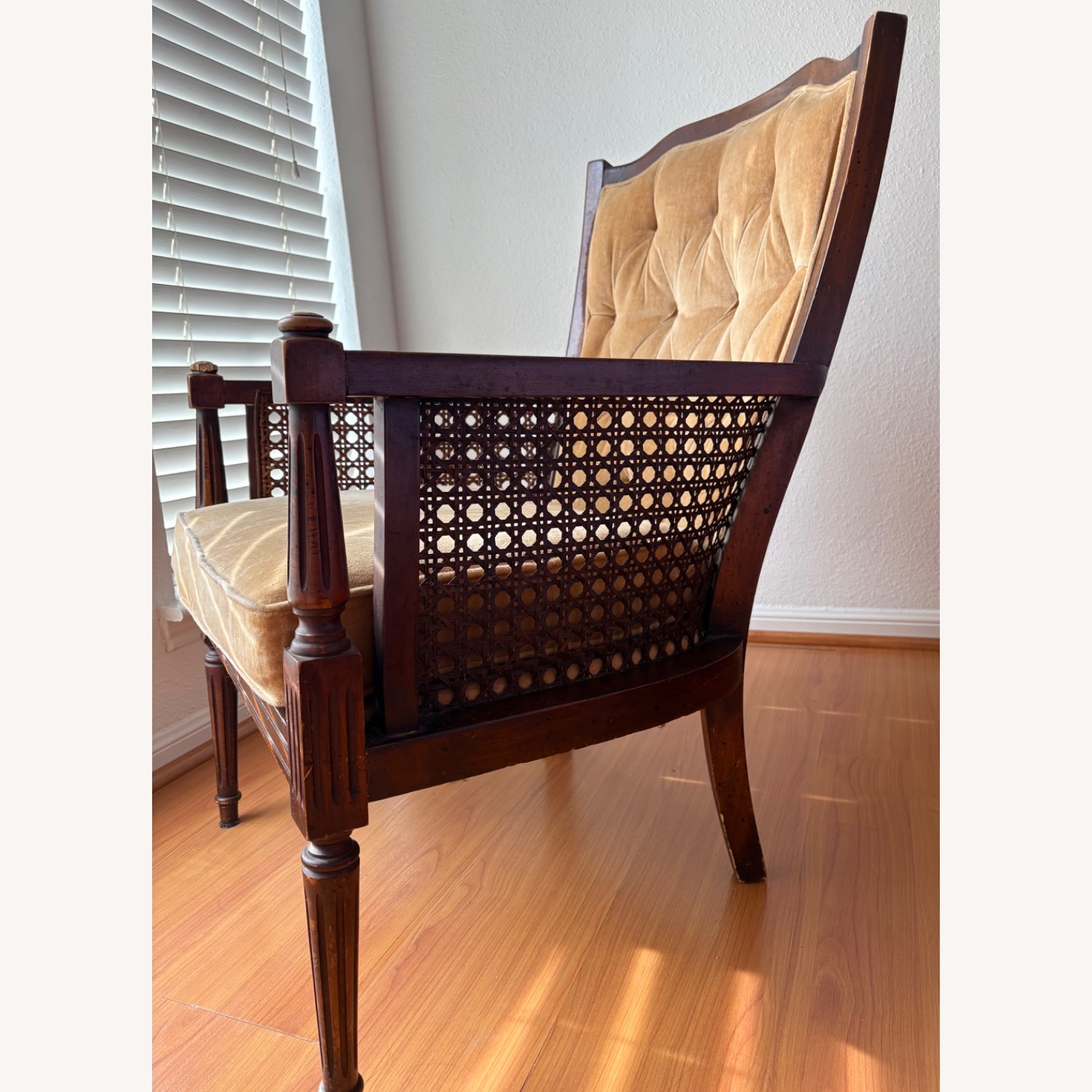Vintage Cane Back Accent Chair - image-3