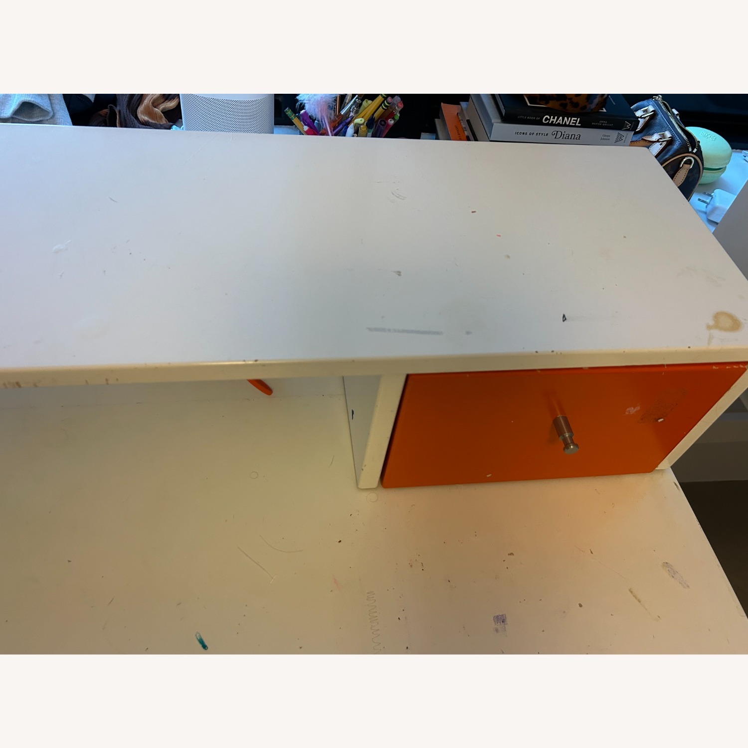 Room and Board White Lacquered Desk - image-3