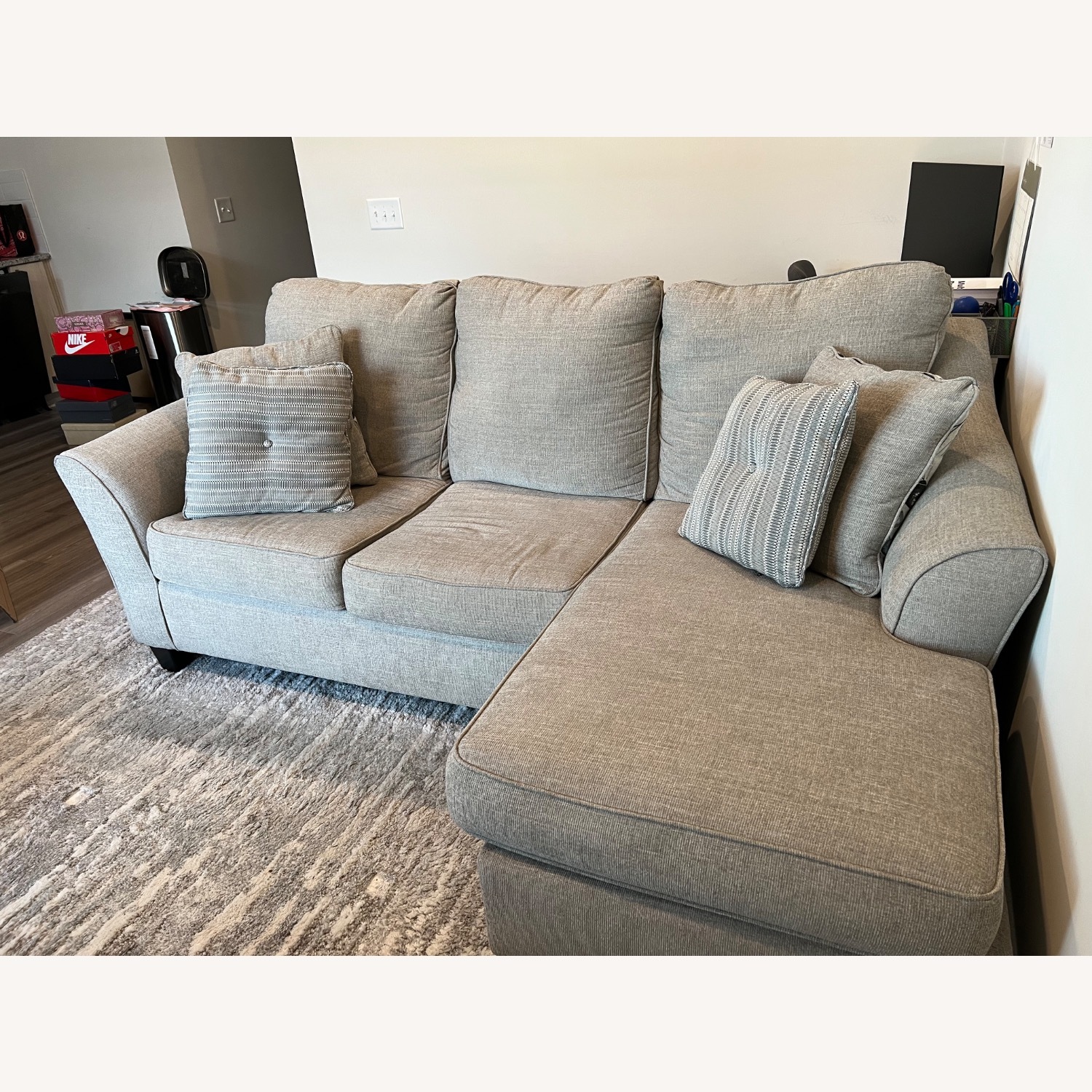 Signature Design Section Sofa Light Grey - image-1