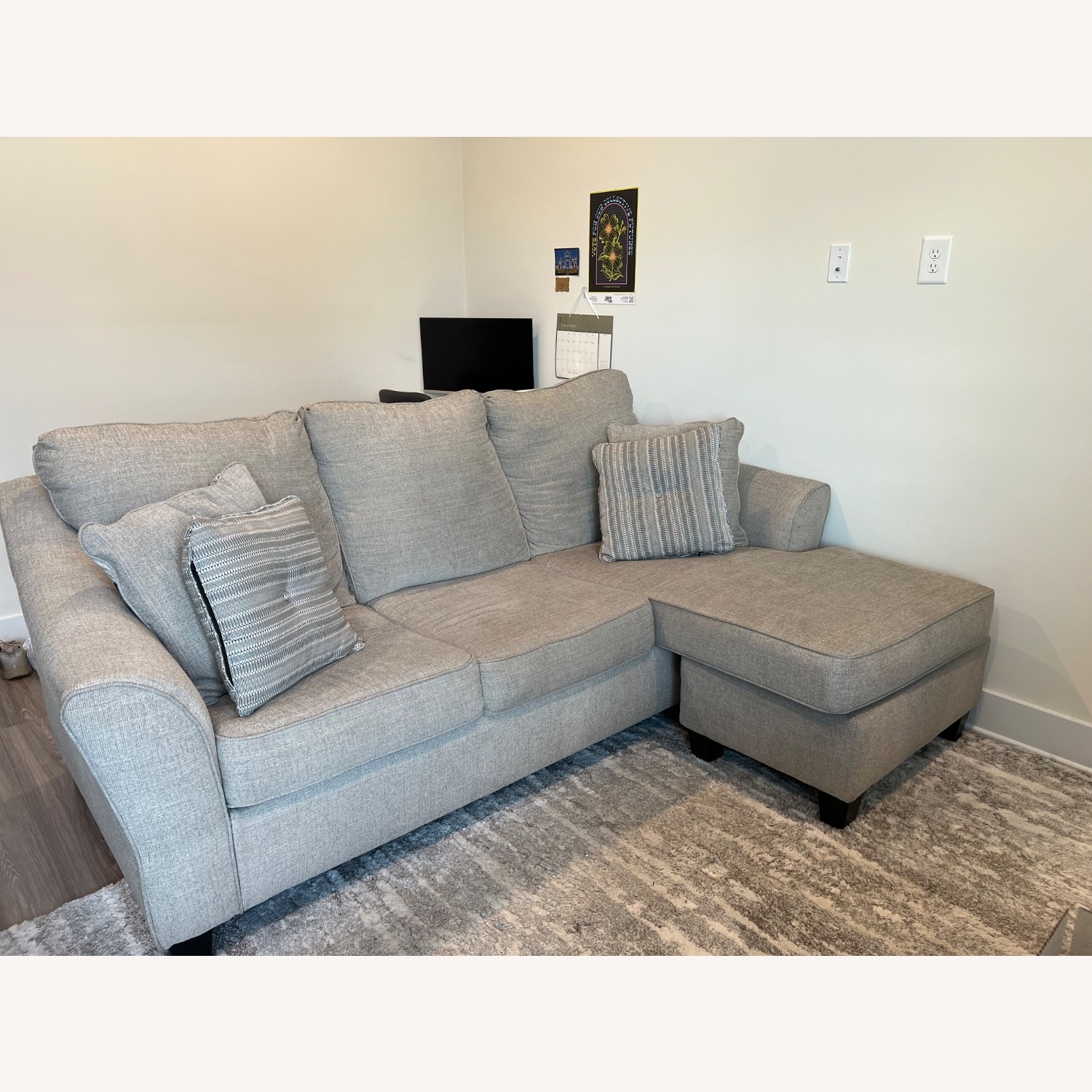 Signature Design Section Sofa Light Grey - image-2