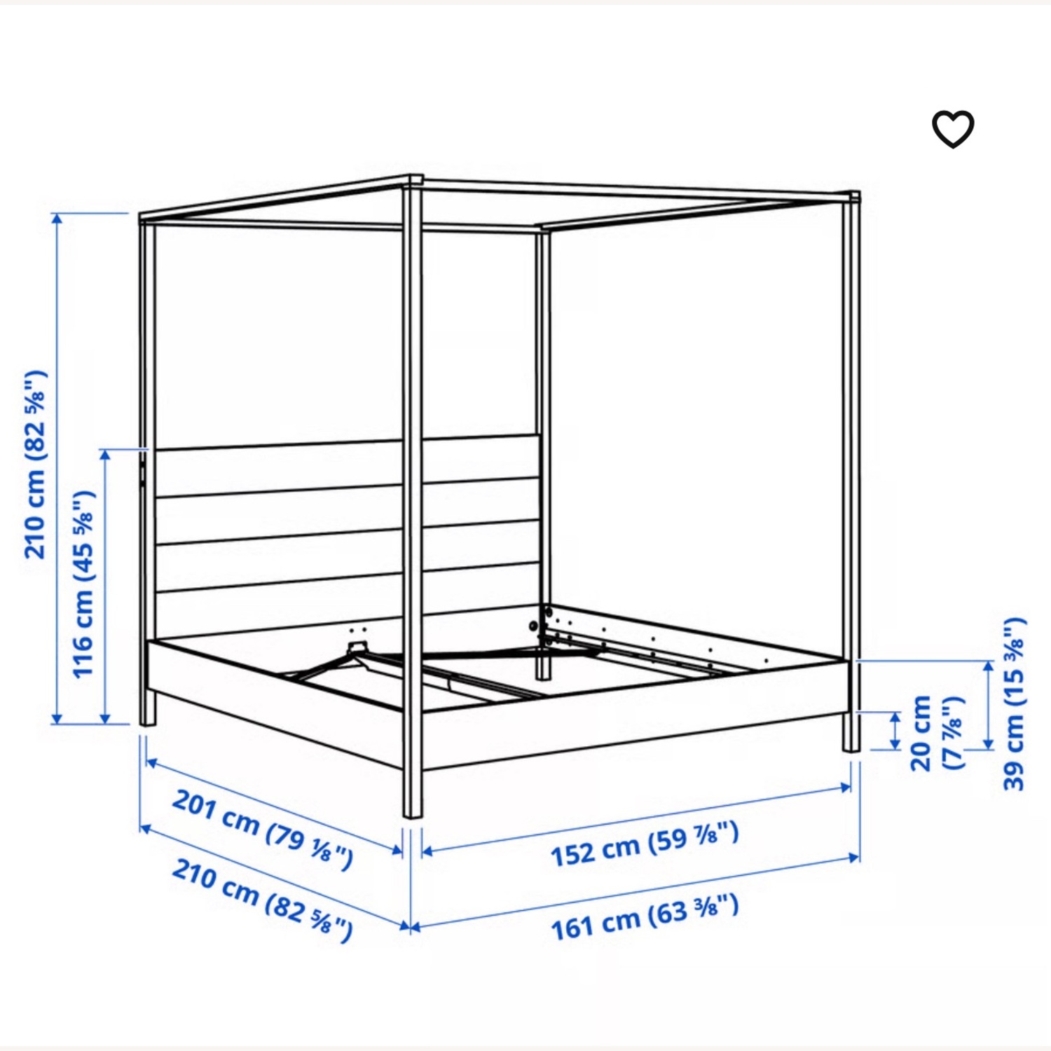 IKEA YTTERVAG King Bed Frame - image-5