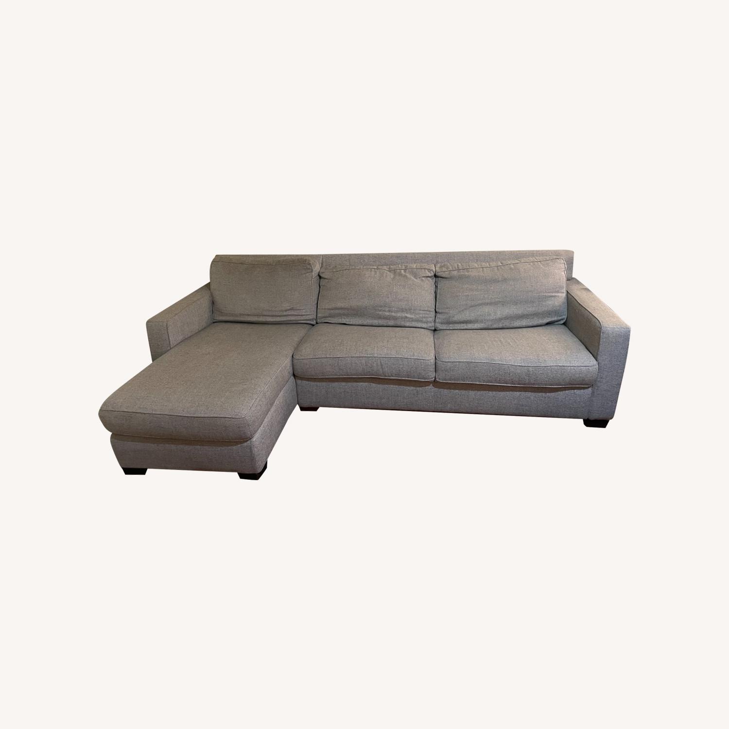 West Elm Henry Sleeper Sofa Sectional with Storage Chaise - image-0