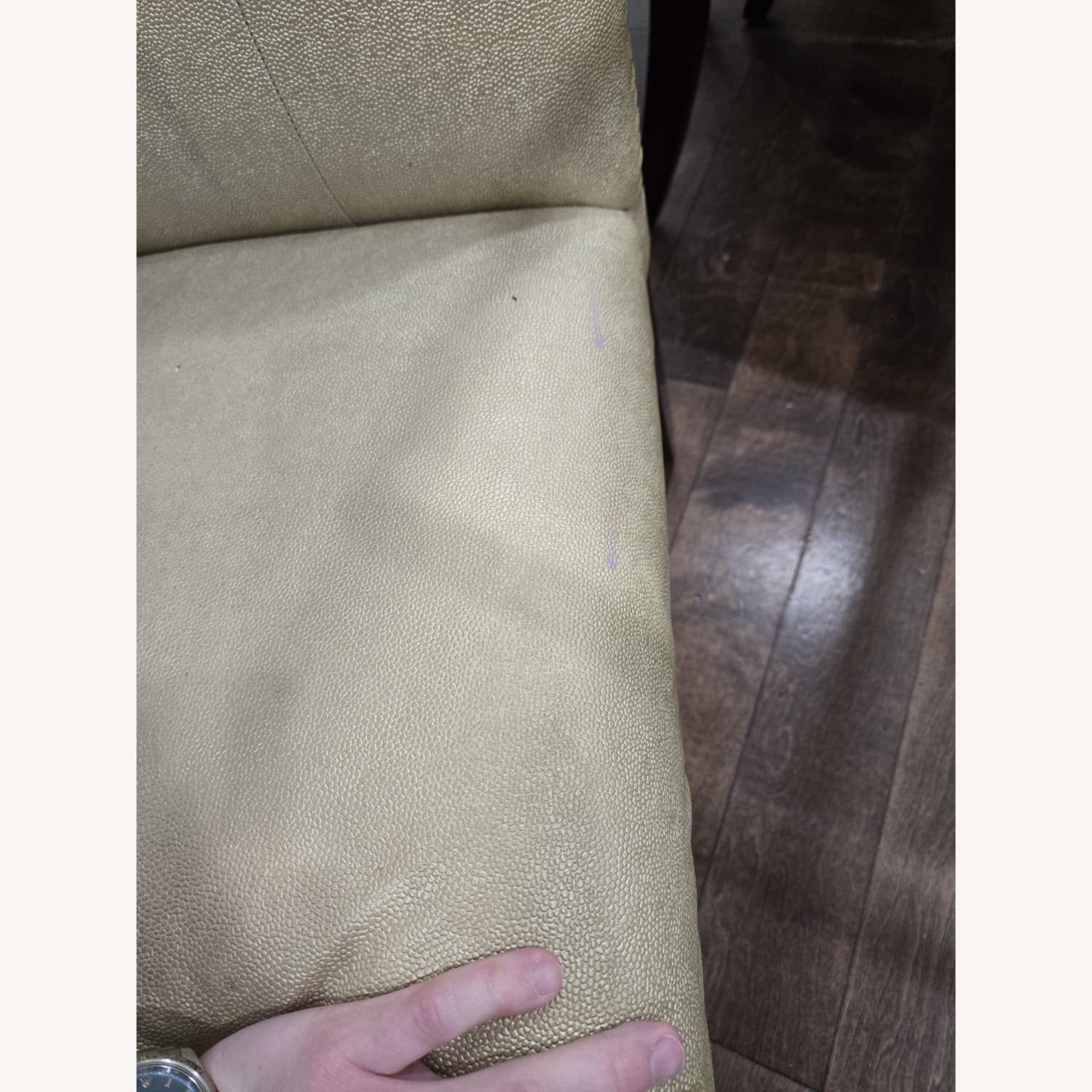 Glass Dining Table Set Gold Chairs and Brass Base - image-5