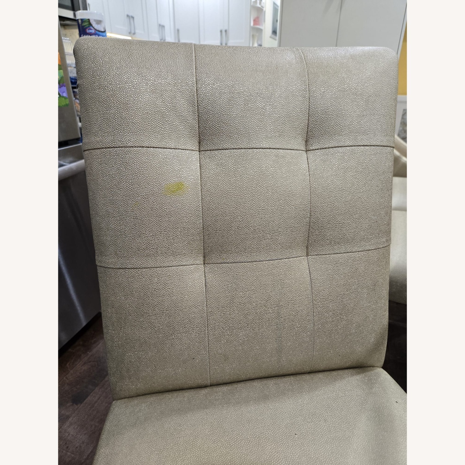 Glass Dining Table Set Gold Chairs and Brass Base - image-10