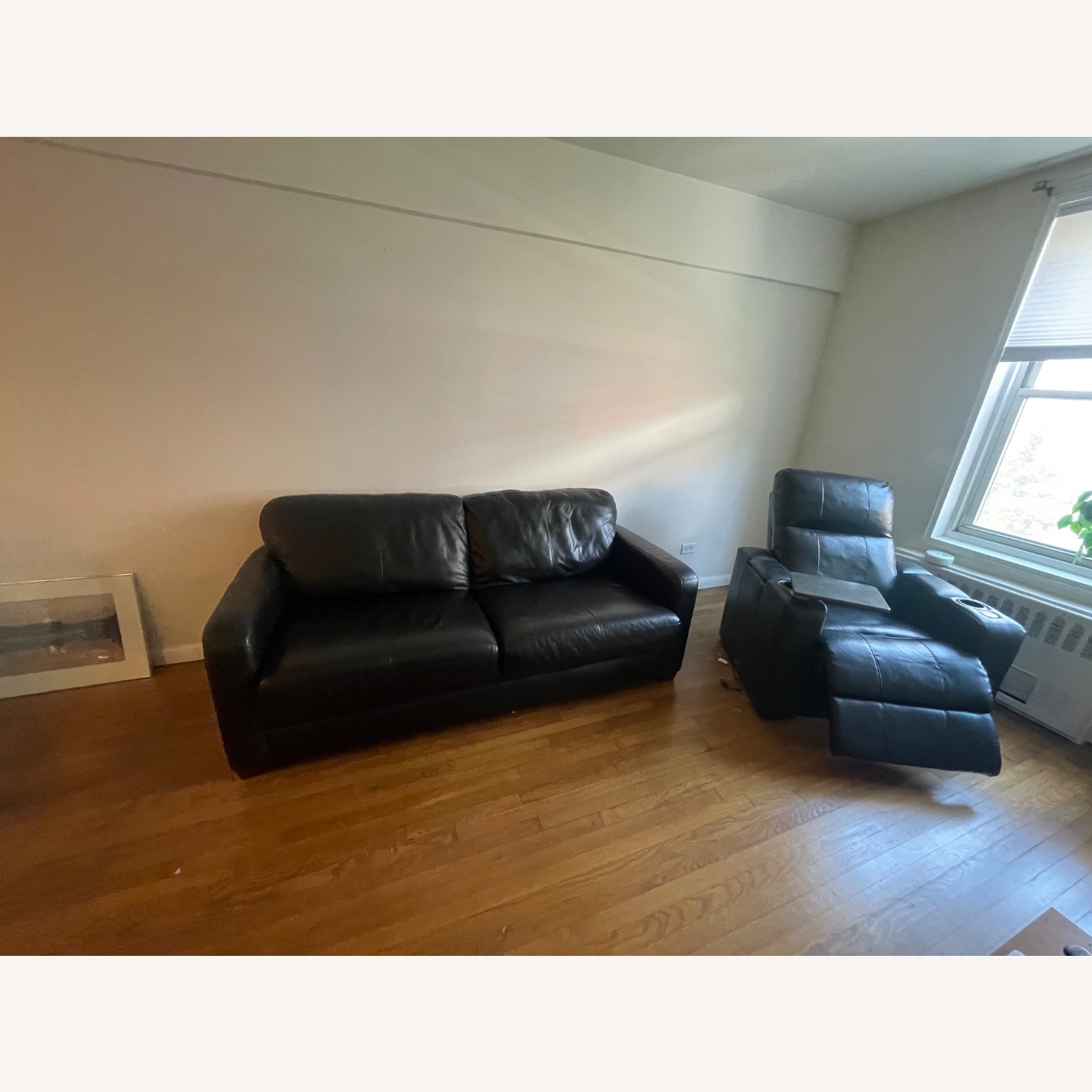 Raymour & Flanigan Leather Like Sleeper Sofa - image-3