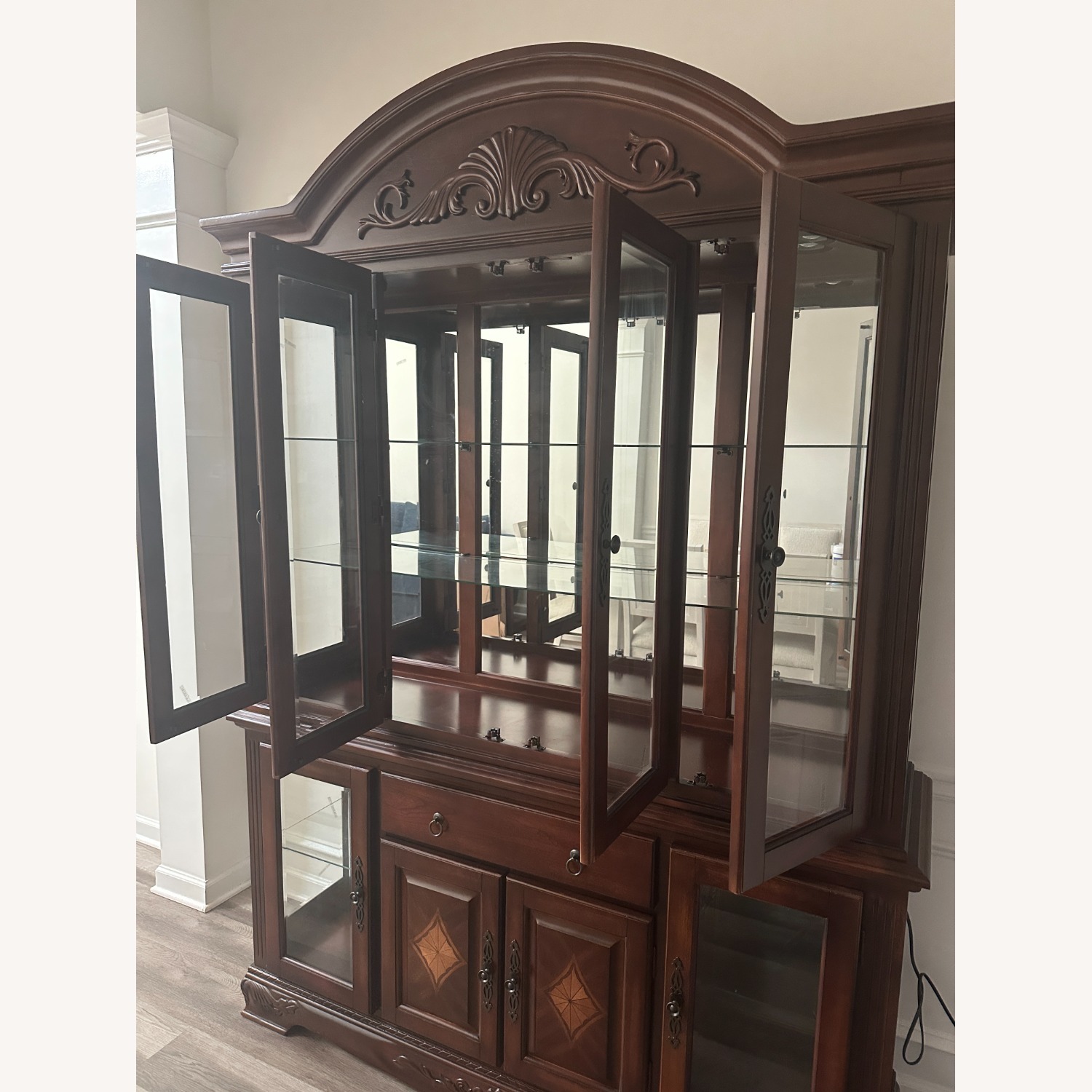 Norwich Dark Cherry Buffet with Hutch - image-5