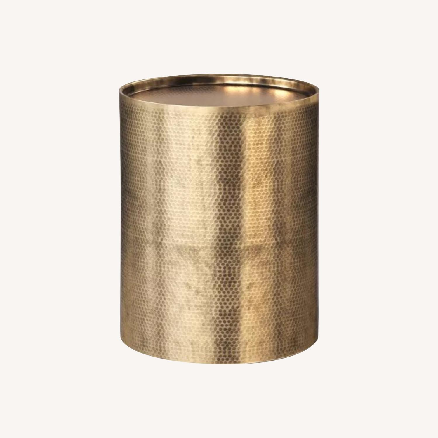 Target Hammered Gold Brass End Tables X2 - image-0