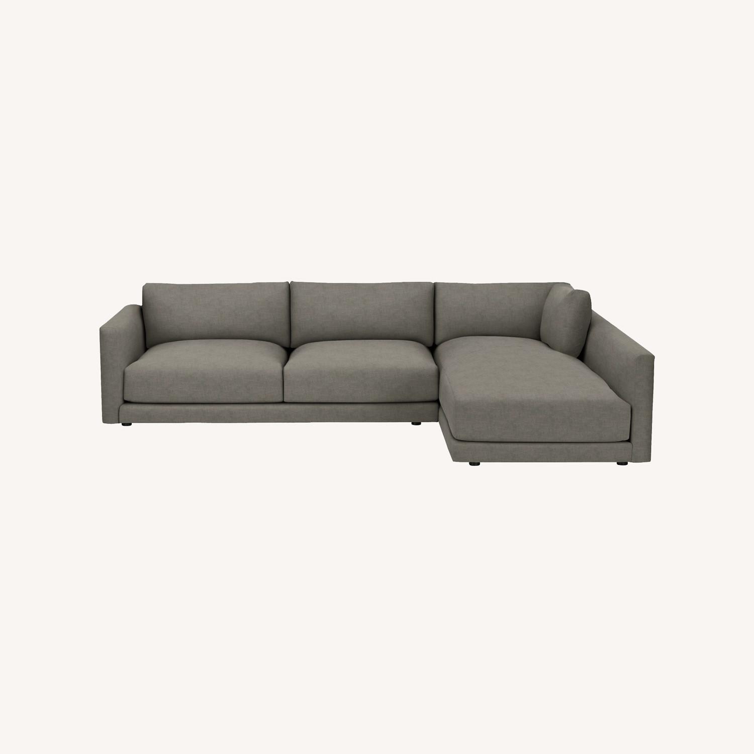 Room & Board Clemens Sectional Gray Fabric 125 inch - image-0