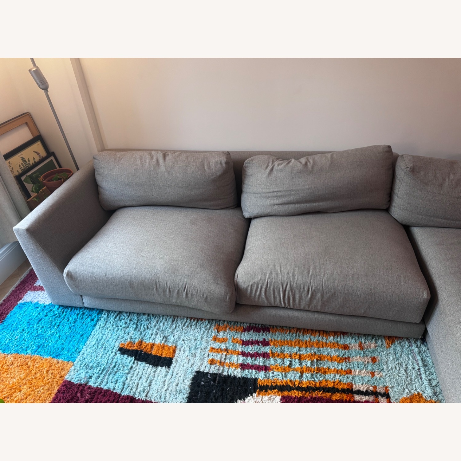 Room & Board Clemens Sectional Gray Fabric 125 inch - image-3